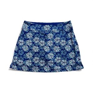 Tranquility By Colorado Clothing Pull On Skort Small Blue Floral Print